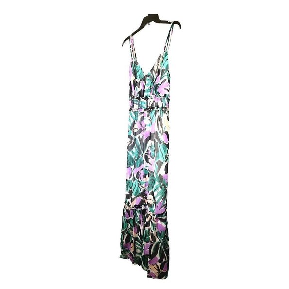 Donna Morgan Womens Green Purple Floral Sleeveless Strappy Maxi Dress Sz 16 New - Picture 9 of 10